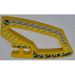 Technic, Panel RC Car Panel Flexible Right with Dirt Crusher Logo and Gray Stripes on Yellow and Black Background Pattern (Stickers) - Set 8369-1 Technic, Panel RC Car Panel Flexible Right with Dirt Crusher Logo and Gray Stripes on Yellow and Black Background Pattern (Stickers) - Set 8369-1