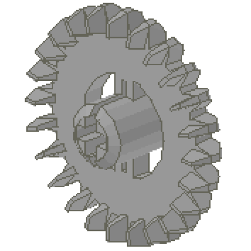 Деталь LEGO 3650 Technic, Gear 24 Tooth Crown (Undetermined Type)