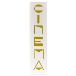 Slope, Curved 8 x 2 with Gold 'CINEMA' Pattern (Sticker) - Set 41448 Slope, Curved 8 x 2 with Gold 'CINEMA' Pattern (Sticker) - Set 41448