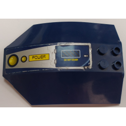 Windscreen 8 x 6 x 2 Curved Sloped Sides with 'DO NOT COVER', 'POWER' and Two Yellow Circles Pattern Model Left Side (Sticker) - Set 8636 Windscreen 8 x 6 x 2 Curved Sloped Sides with 'DO NOT COVER', 'POWER' and Two Yellow Circles Pattern Model Left Side (Sticker) - Set 8636