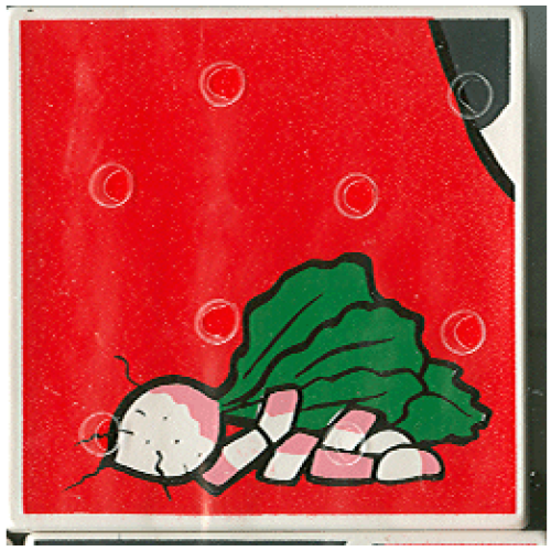 Деталь LEGO 2756pb070 Duplo, Tile 2 x 2 x 1 with Cow Mosaic Picture 16 Pattern