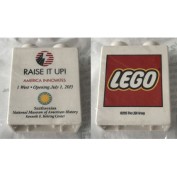 Duplo, Brick 1 x 2 x 2 with Raise it Up! Opening July 1, 2015 Smithsonian Pattern