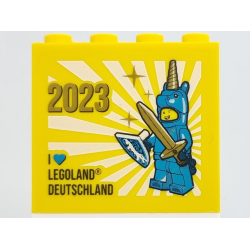 Brick 2 x 4 x 3 with 2023 I Heart LEGOLAND DEUTSCHLAND Pattern