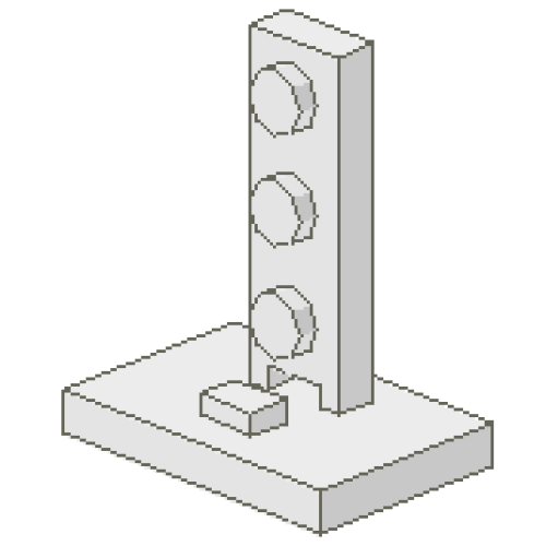 Деталь LEGO 4169 Bracket 2 x 3 - 1 x 3 (Train Signal Stand)
