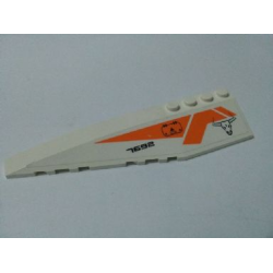 Wedge 12 x 3 Left with '7692', Hatch, Bulls Head and Orange Stripes Pattern (Sticker) - Set 7692