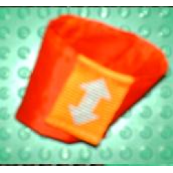 Duplo, Cloth Bag with Arrow (lift / elevator between floors of Sets 3616 / 3617) Duplo, Cloth Bag with Arrow (lift / elevator between floors of Sets 3616 / 3617)