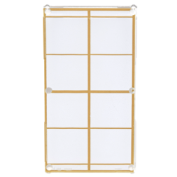 Glass for Window 1 x 4 x 6 with Gold Lattice over Frosted White Background Pattern