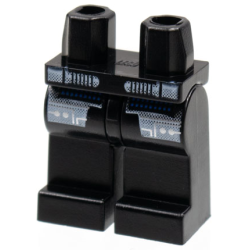 Hips and Legs with Alpha Team Arctic Silver and Blue Circuitry Pattern Hips and Legs with Alpha Team Arctic Silver and Blue Circuitry Pattern