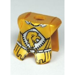 Minifigure Armor Breastplate with Leg Protection with Kingdoms Lion Head and Belt Pattern Minifigure Armor Breastplate with Leg Protection with Kingdoms Lion Head and Belt Pattern