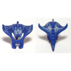 Minifigure, Headgear Head Cover, Manta Ray with White Pattern Minifigure, Headgear Head Cover, Manta Ray with White Pattern