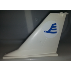 Tail 14 x 2 x 8 with Blue Airline Bird Pattern on Both Sides (Stickers) - Set 60104 Tail 14 x 2 x 8 with Blue Airline Bird Pattern on Both Sides (Stickers) - Set 60104