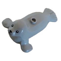 Seal with Stud on Back with Black Eyes, Nose, Mouth and Whisker Dots Pattern