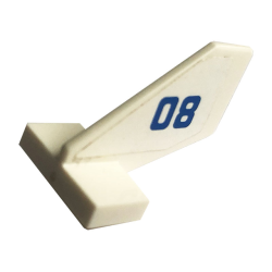 Tail Shuttle, Small with Blue '08' Pattern on Left Side (Sticker) - Set 60049