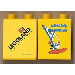 Duplo, Brick 1 x 2 x 2 with Miniland California Pattern (Stickered) Duplo, Brick 1 x 2 x 2 with Miniland California Pattern (Stickered)