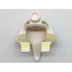 Minifigure, Headgear Headdress Mummy with Gold Stripes Pattern Minifigure, Headgear Headdress Mummy with Gold Stripes Pattern
