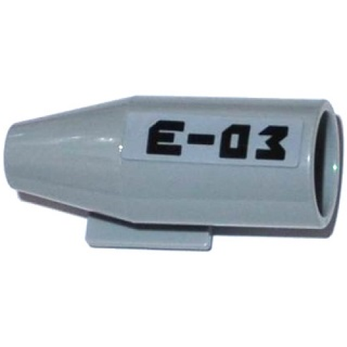 Деталь LEGO 4868bpb011R Engine, Smooth Large, 2 x 2 Thin Top Plate with 'E-03' Pattern Model Right (Sticker) - Set 60093