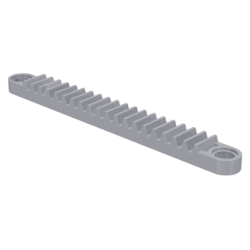 Technic, Gear Rack 1 x 10 with Holes - Light Bluish Gray