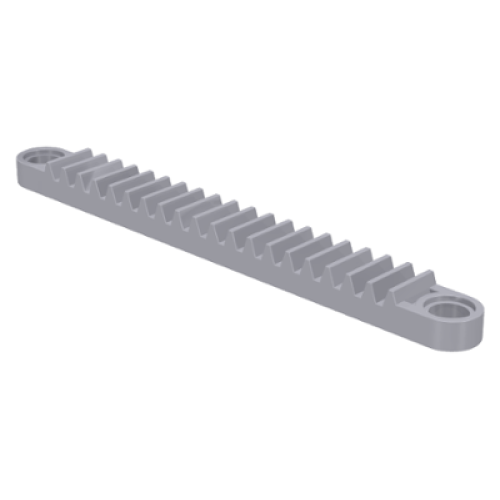 Деталь LEGO 6592 Technic, Gear Rack 1 x 10 with Holes - Light Bluish Gray