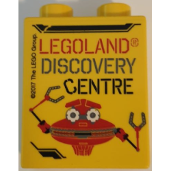 Duplo, Brick 1 x 2 x 2 with LEGOLAND Discovery Centre Pattern (Melbourne Promotional)
