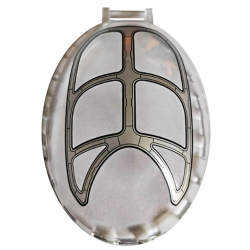 Windscreen 8 x 6 x 2 1/3 Bubble Canopy with Bar Handle with Silver Frame Pattern, 6 Sections Windscreen 8 x 6 x 2 1/3 Bubble Canopy with Bar Handle with Silver Frame Pattern, 6 Sections