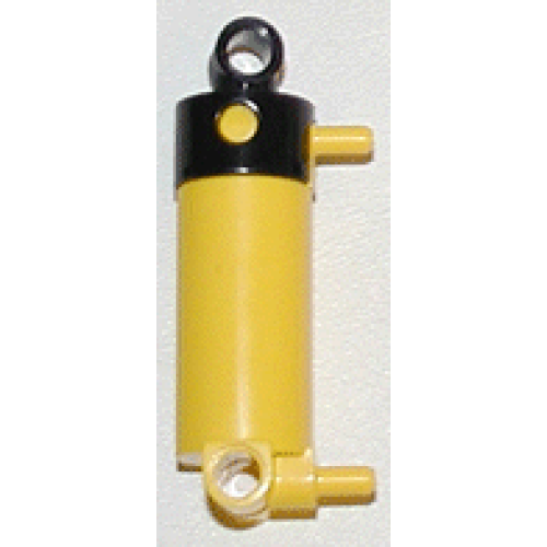 Деталь LEGO 47224c01 Pneumatic Cylinder with 2 Inlets and Rounded End Medium (48mm) - Yellow