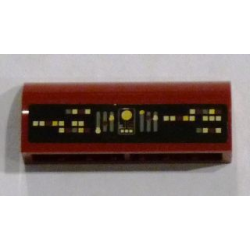 Slope, Curved 1 x 4 x 1 1/3 with Instument Panel Pattern (Sticker) - Set 8039