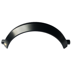 Technic, Panel Car Mudguard Arched 13 x 2 x 5 Half Circle with Orange and Yellow Blinker Light Pattern Model Left Side (Sticker) - Set 42126 Technic, Panel Car Mudguard Arched 13 x 2 x 5 Half Circle with Orange and Yellow Blinker Light Pattern Model Left Side (Sticker) - Set 42126