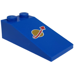 Slope 18 4 x 2 with Classic Space Logo Pattern