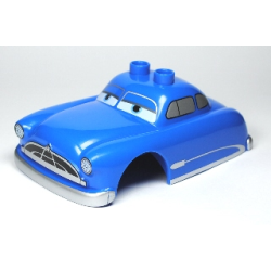 Duplo Car Body 2 Top Studs with Cars Doc Hudson Hornet Pattern