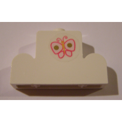 Brick, Modified 1 x 4 x 2 Center Stud Top with Butterfly Pattern (Sticker) - Set 7578