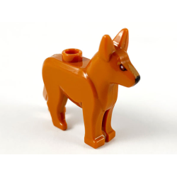 Dog, Alsatian / German Shepherd with Black Eyes and Nose, Dark Tan on Top of Muzzle Pattern