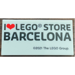 Tile 2 x 4 with 'I Heart LEGO STORE BARCELONA' Pattern Tile 2 x 4 with 'I Heart LEGO STORE BARCELONA' Pattern