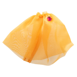 Belville, Clothes Skirt Long, Sheer with Jewel - Medium Orange
