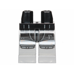 Hips and Flat Silver Legs with Darth Vader Robe and Knee Pads Pattern