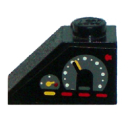 Slope 45 2 x 1 with Gauges Pattern Model Left Side (Sticker) - Set 8286 Slope 45 2 x 1 with Gauges Pattern Model Left Side (Sticker) - Set 8286