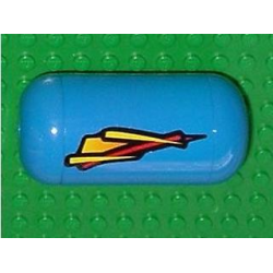 Pneumatic Air Tank with Yellow and Red Geometric Streak Pattern Model Right Side (Sticker) - Set 8462 Pneumatic Air Tank with Yellow and Red Geometric Streak Pattern Model Right Side (Sticker) - Set 8462