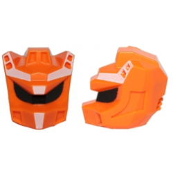 Minifigure, Head, Modified Galaxy Squad Robot with Black Visor and White Forehead Pattern Minifigure, Head, Modified Galaxy Squad Robot with Black Visor and White Forehead Pattern