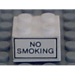 Brick 2 x 2 with 'NO SMOKING' Pattern on Both Sides (Stickers) - Set 6375-2 Brick 2 x 2 with 'NO SMOKING' Pattern on Both Sides (Stickers) - Set 6375-2