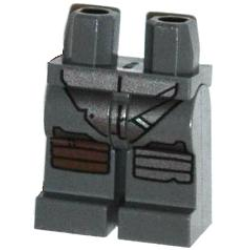 Hips and Legs with Armor Plates, Dark Brown Right Knee Pad and Silver Left Knee Pad Pattern Hips and Legs with Armor Plates, Dark Brown Right Knee Pad and Silver Left Knee Pad Pattern