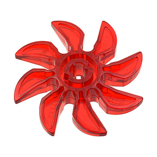 Деталь LEGO 41530 Propeller 8 Blade 5 Diameter - Trans-Red