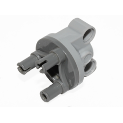 Technic, Steering Axle with 2 Pin Holes with Dark Bluish Gray Wheel Hub 3 Pins Round (11950 / 92909) - Light Bluish Gray Technic, Steering Axle with 2 Pin Holes with Dark Bluish Gray Wheel Hub 3 Pins Round (11950 / 92909) - Light Bluish Gray