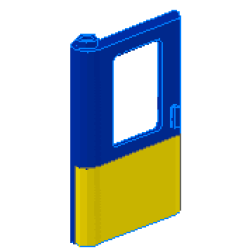 Door 1 x 4 x 5 Train Left, Thin Support at Bottom with Yellow Bottom Half Pattern Door 1 x 4 x 5 Train Left, Thin Support at Bottom with Yellow Bottom Half Pattern