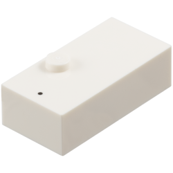 Brick, Braille 2 x 4 with 1 Stud with Black Period (.) Pattern (dots-3 ⠄) (Spanish) Brick, Braille 2 x 4 with 1 Stud with Black Period (.) Pattern (dots-3 ⠄) (Spanish)