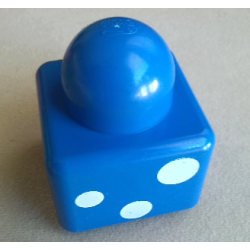 Primo Brick 1 x 1 with 3 White Spots Pattern