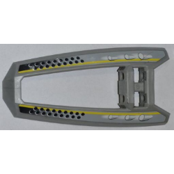 Technic, Panel RC Car Panel Flexible Middle with Yellow Lines, Holes and Lights Pattern (Stickers) - Set 8369-1 Technic, Panel RC Car Panel Flexible Middle with Yellow Lines, Holes and Lights Pattern (Stickers) - Set 8369-1