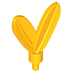 Minifigure, Plume Feathers with Small Pin - Bright Light Orange