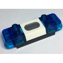 Electric, Light & Sound Siren 2 x 6 x 1 with Trans-Dark Blue Lights and White Center Electric, Light & Sound Siren 2 x 6 x 1 with Trans-Dark Blue Lights and White Center