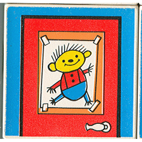 Деталь LEGO 2756pb103 Duplo, Tile 2 x 2 x 1 with Home Mosaic Picture 13 Pattern