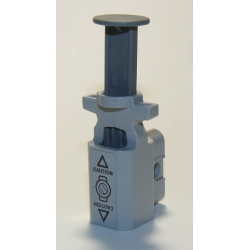 Projectile Launcher, Net Shooter with Dark Bluish Gray Firing Pin with 'CAUTION' and Triangles on Light Bluish Gray Background Pattern (Sticker) - Set 60207 Projectile Launcher, Net Shooter with Dark Bluish Gray Firing Pin with 'CAUTION' and Triangles on Light Bluish Gray Background Pattern (Sticker) - Set 60207