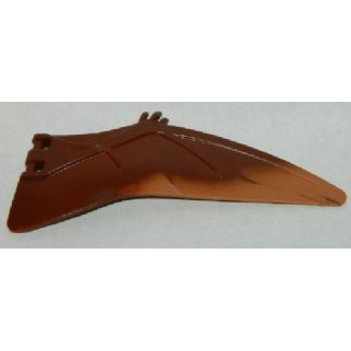 Деталь LEGO 98089pb01 Dinosaur Wing Pteranodon - Right with Marbled Medium Nougat Edge Pattern